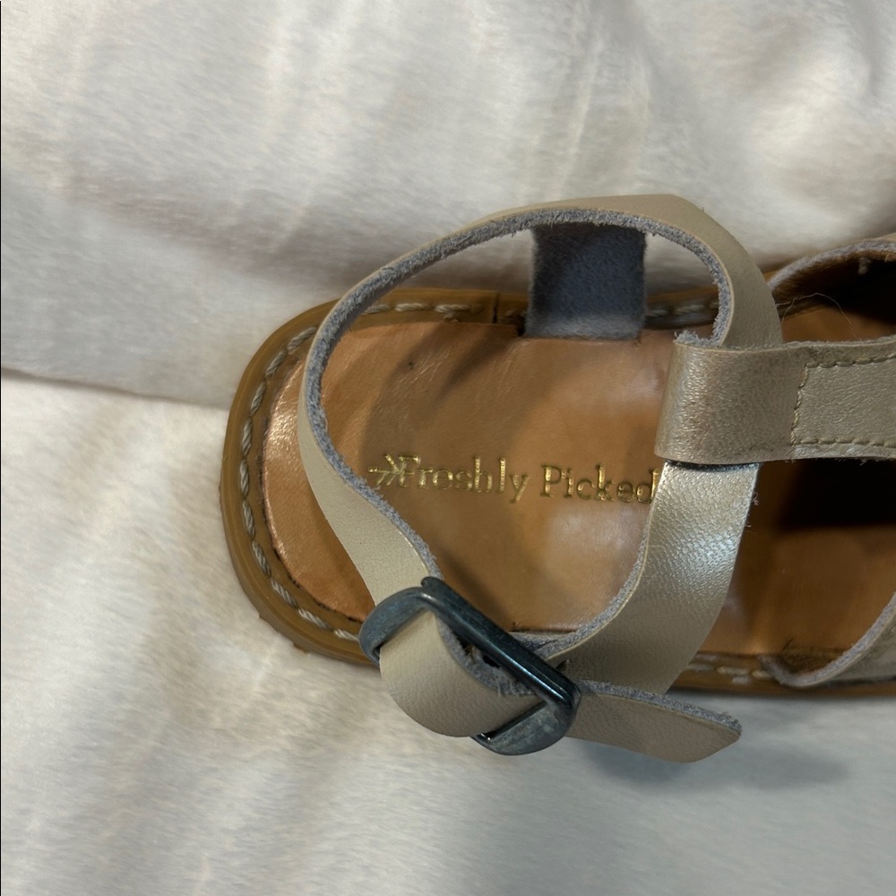 Freshly Picked Silver T-Strap Dress Shoes for Kids - Picture 2 of 4